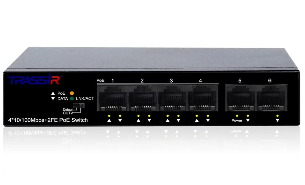 TR-NS1106-60-4POE Неуправляемый коммутатор TRASSIR