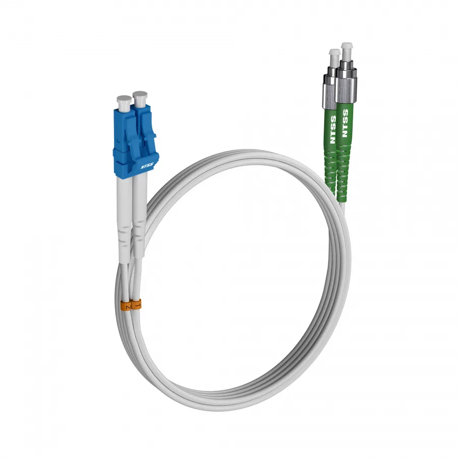 Шнур оптический NTSS dpc LC/UPC-FC/APC 9/125 G.657A1 3.0мм 8м LSZH (патч-корд)