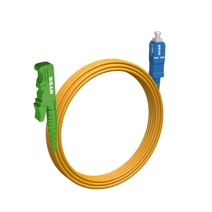 Шнур оптический NTSS spc E2000/APC-SC/APC 9/125 3.0мм 10м LSZH (патч-корд)