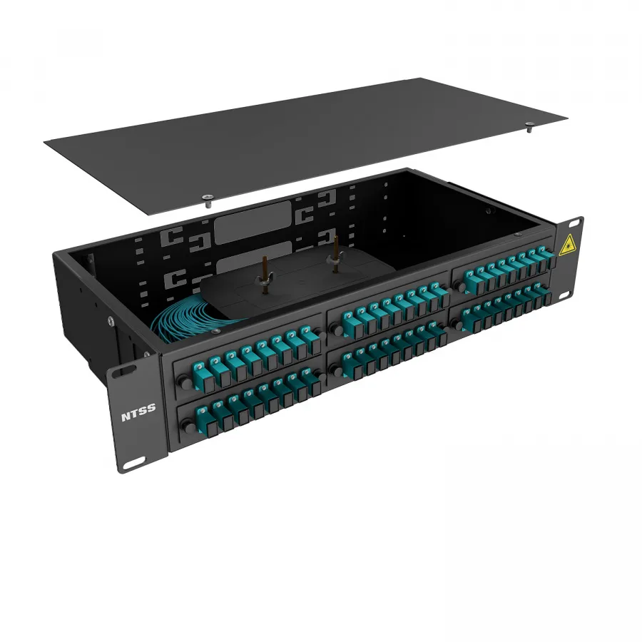 Кросс 19" NTSS PREMIUM, предсобранный 2U, 32 порта SC/UPC, 50/125 мкм OM3, черный