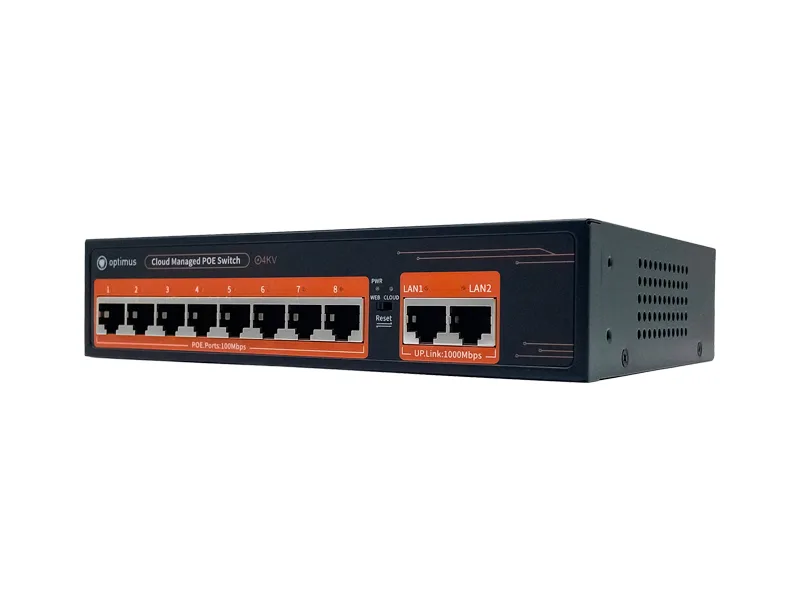 U1IC-8F/2G 10-ти Портовый PoE коммутатор Optimus