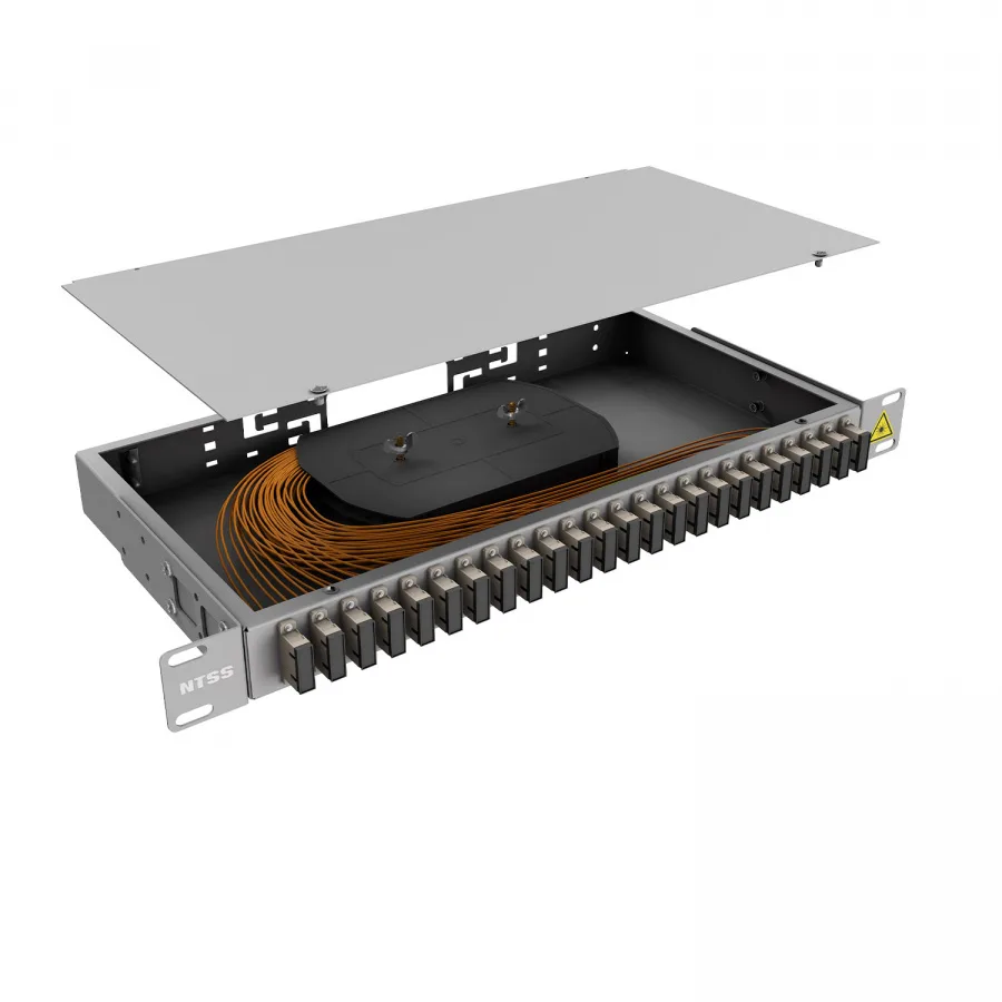 Кросс 19" NTSS PREMIUM, предсобранный 1U, 16 портов SC/UPC duplex, 62.5/125 мкм