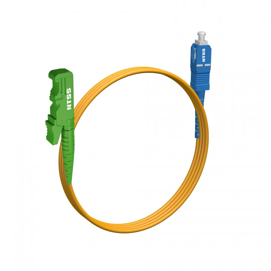 Шнур оптический NTSS spc E2000/APC-SC/UPC 9/125 3.0мм 1м LSZH (патч-корд)