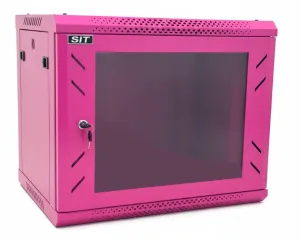 Шкаф 19" 6U SIT-WM062PK телекоммуникационный настенный размеры(ШхГхВ) 600*450*368мм, розовый