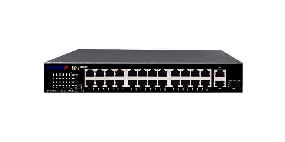 TR-NS1126-225-24PoE Неуправляемый коммутатор TRASSIR