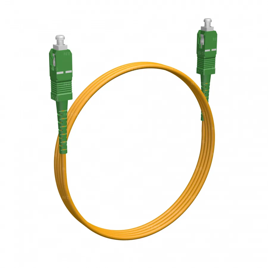 Армированный шнур оптический NTSS spc SC/APC-SC/APC 9/125 3.0мм 2м LSZH (патч-корд)