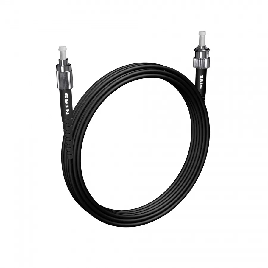 Шнур оптический NTSS PREMIUM spc FC/UPC-ST/UPC 9/125 3.0мм 10м черный LSZH (патч-корд)