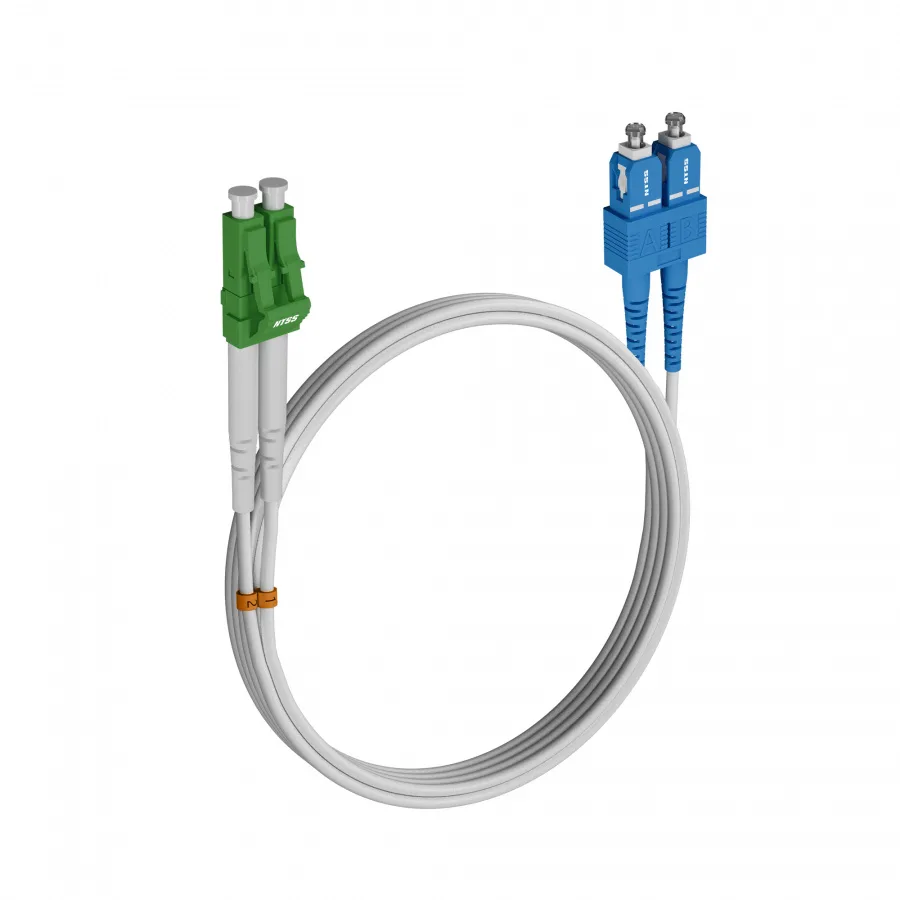 Шнур оптический NTSS dpc LC/APC-SC/UPC 9/125 G.657A1 2.0мм 9м LSZH (патч-корд)