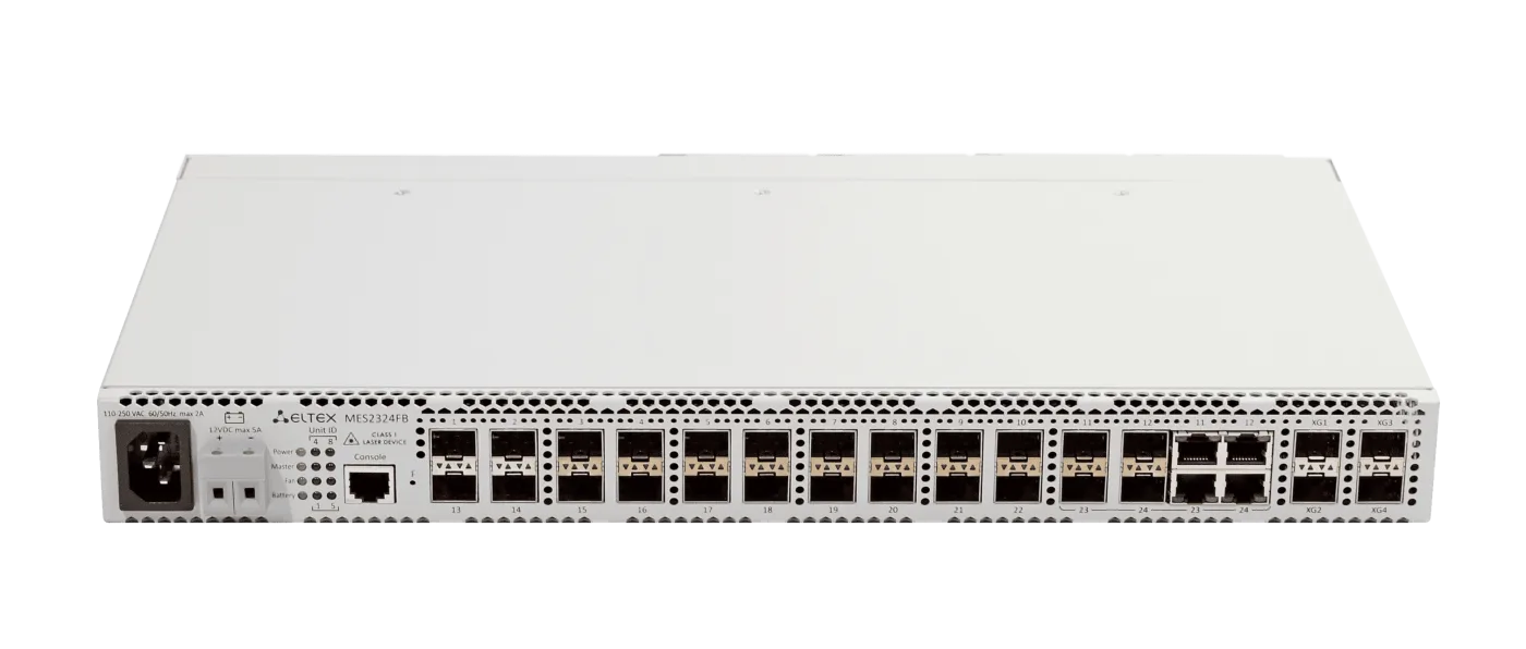 Коммутатор управляемый ELTEX MES2324FB, 20 портов 1000Base-X (SFP), 4*10/100/1000BASE-T/1000BASEX/