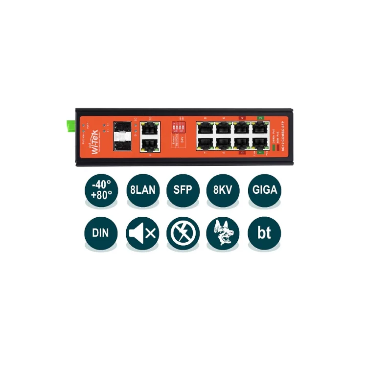 WI-PS310GF-I v2 Промышленный неуправляемый коммутатор Wi-Tek