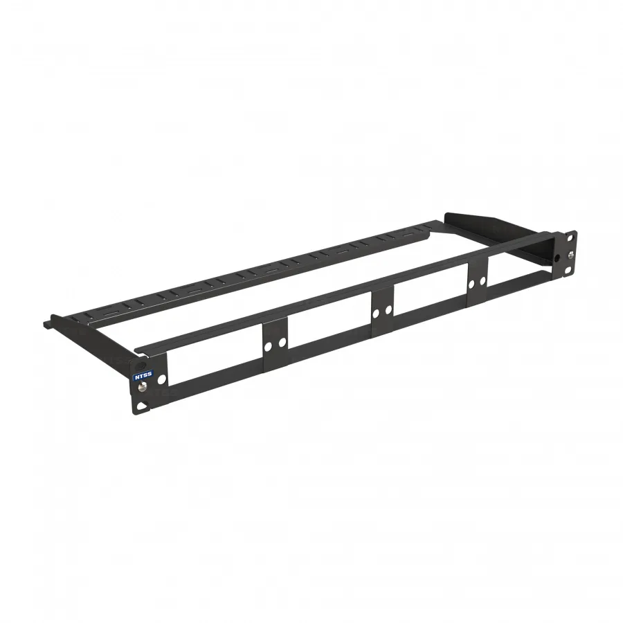 Наборная 19” патч-панель NTSS STANDART для 4 кассет MPO, 1U, черная