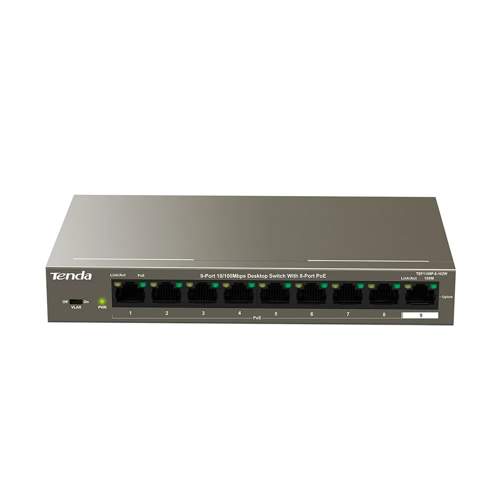 TEF1109P-8-102W Коммутатор 8-портовый Tenda