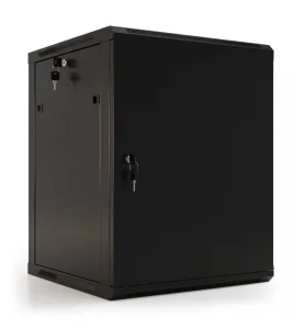 Hyperline TWB-0966-SR-RAL9004 Шкаф настенный 19-дюймовый (19"), 9U, 500x600х600мм, металлическая пер