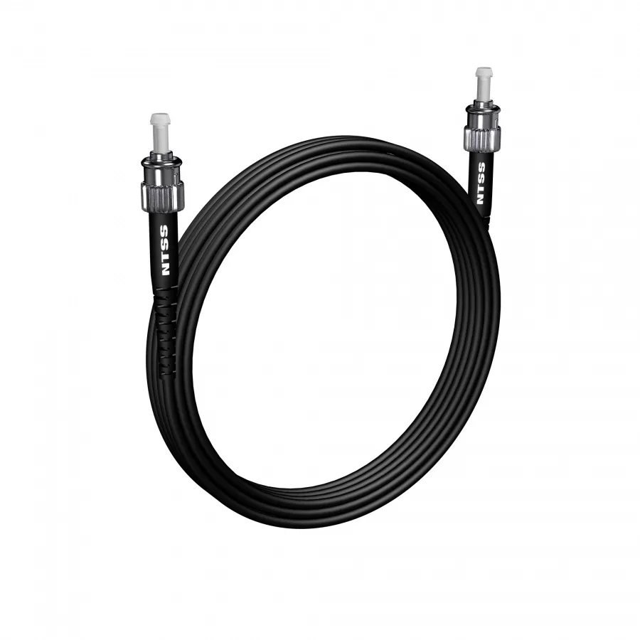 Шнур оптический NTSS PREMIUM spc ST/UPC-ST/UPC 9/125 3.0мм 10м черный LSZH (патч-корд)