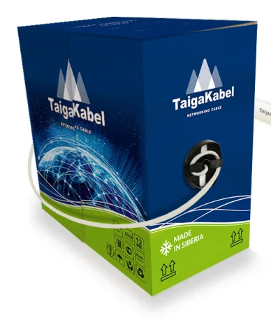 Кабель TaigaKabel U/UTP 4 пары, кат.5е, внутренний, 0.52мм жила, CCA ,305м