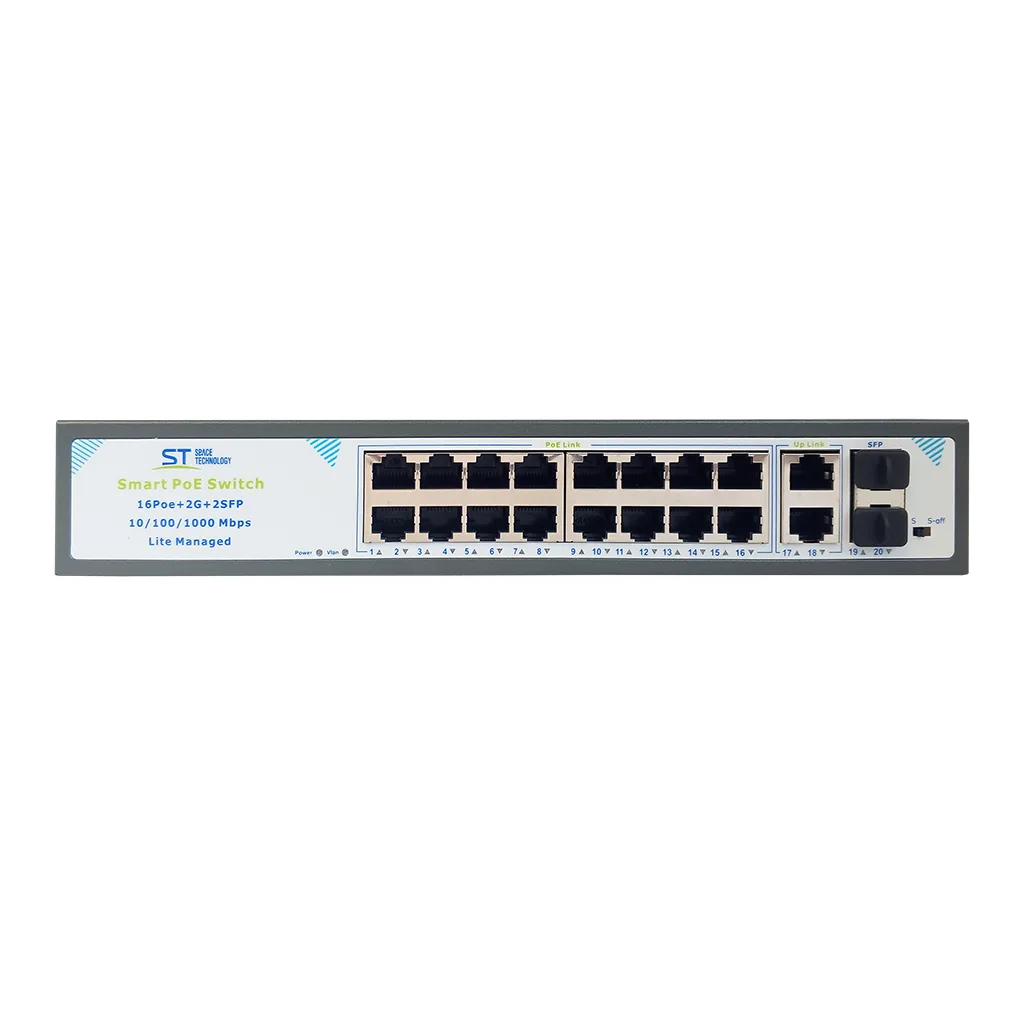 ST-S1617POE (16G/2G/2S/300W/A) PRO LM Источник питания Switch POE 16-ти портовый Space Technology