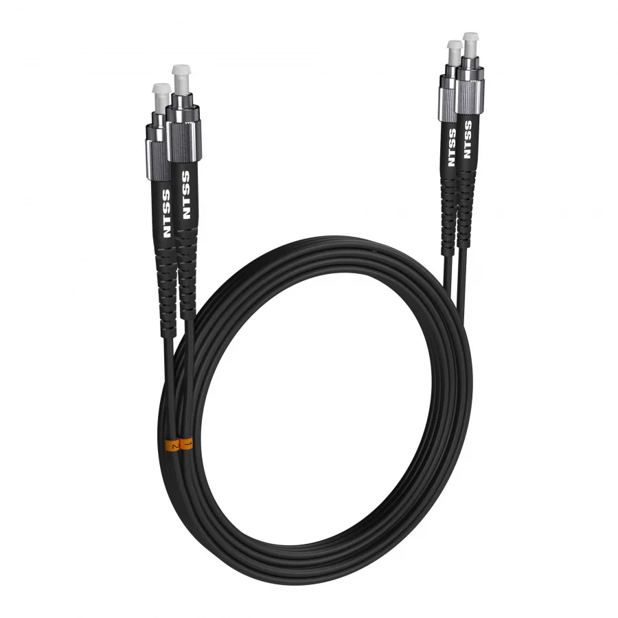 Шнур оптический NTSS PREMIUM dpc FC/UPC-FC/UPC 9/125 3.0мм 20м черный LSZH (патч-корд)