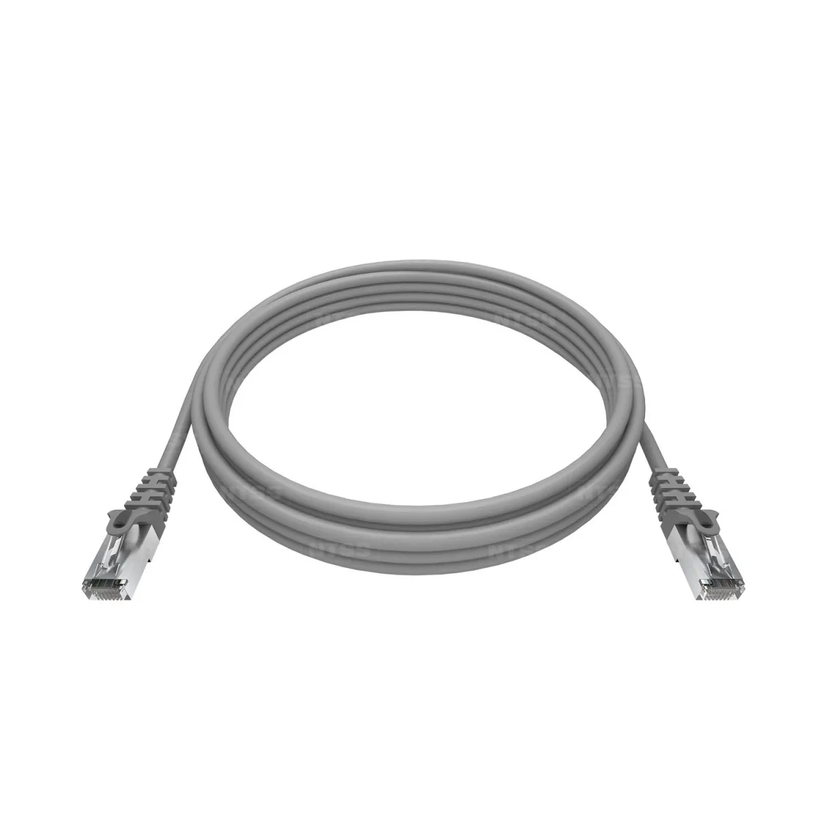 Патч-корд NTSS 2хRJ45/8P8C, T568B FTP 6 кат. литой 1.5 метра, LSZH, серый