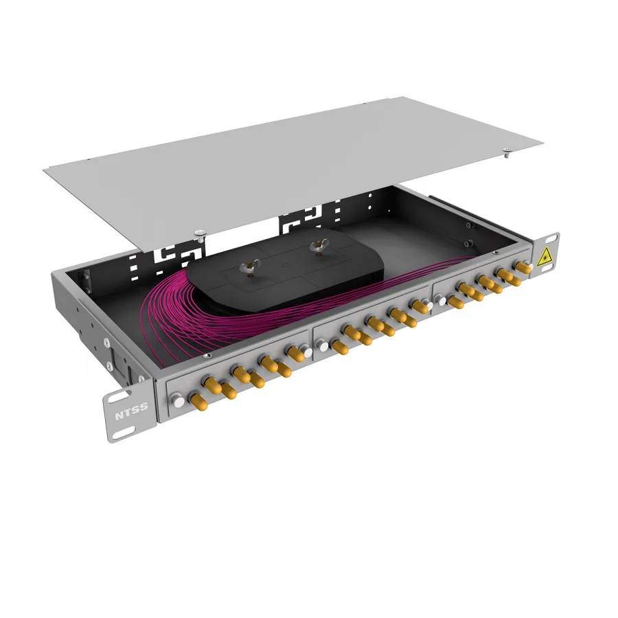 Кросс 19" NTSS PREMIUM, предсобранный 1U, 16 портов ST/UPC, 50/125 мкм OM4