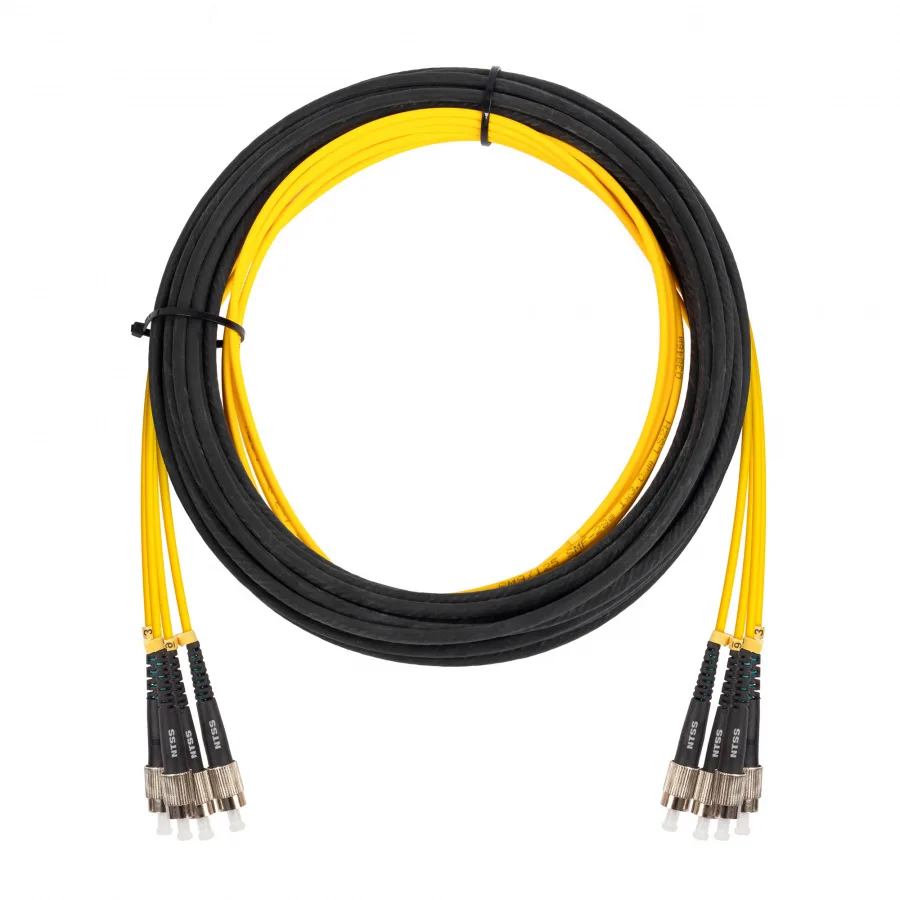 Сборка кабельная бронированная NTSS 4ов, FC/UPC-FC/UPC 9/125мкм, длина 80м, вывод 0.4м, буфер 3мм в бухте