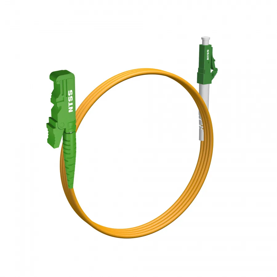 Шнур оптический NTSS spc E2000/APC-LC/APC 9/125 3.0мм 2м LSZH (патч-корд)