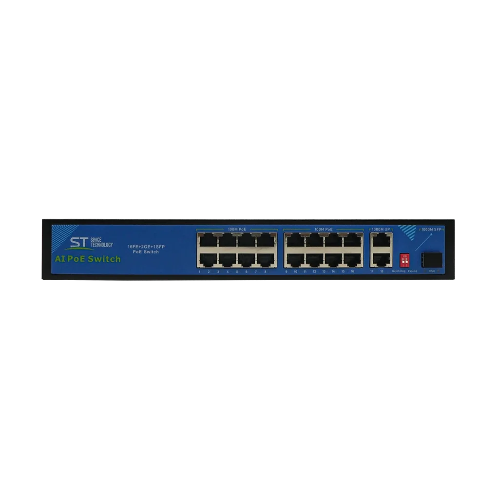 ST-S165POE(2G/1S/250W/A)PRO (версия 2) Коммутатор Switch POE 16-ти портовый Space Technology