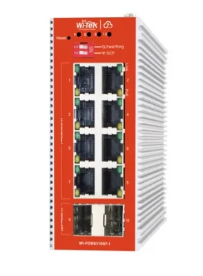WI-PCMS310GF-Alien-I Управляемый промышленный коммутатор с 8-PoE портами Wi-Tek