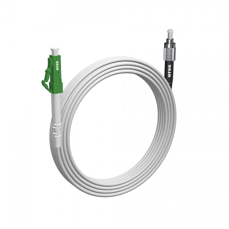 Шнур оптический NTSS spc LC/APC-FC/UPC G.657A2 9/125 3.0мм 20м LSZH (патч-корд)