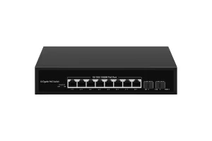GL-SW-G007-08P Неуправляемый коммутатор PoE, 8*10/100/1000 Мбит/с PoE (802.3af/at), 7-8 порт до 250 метров cat6, 120Вт NIKOMAX