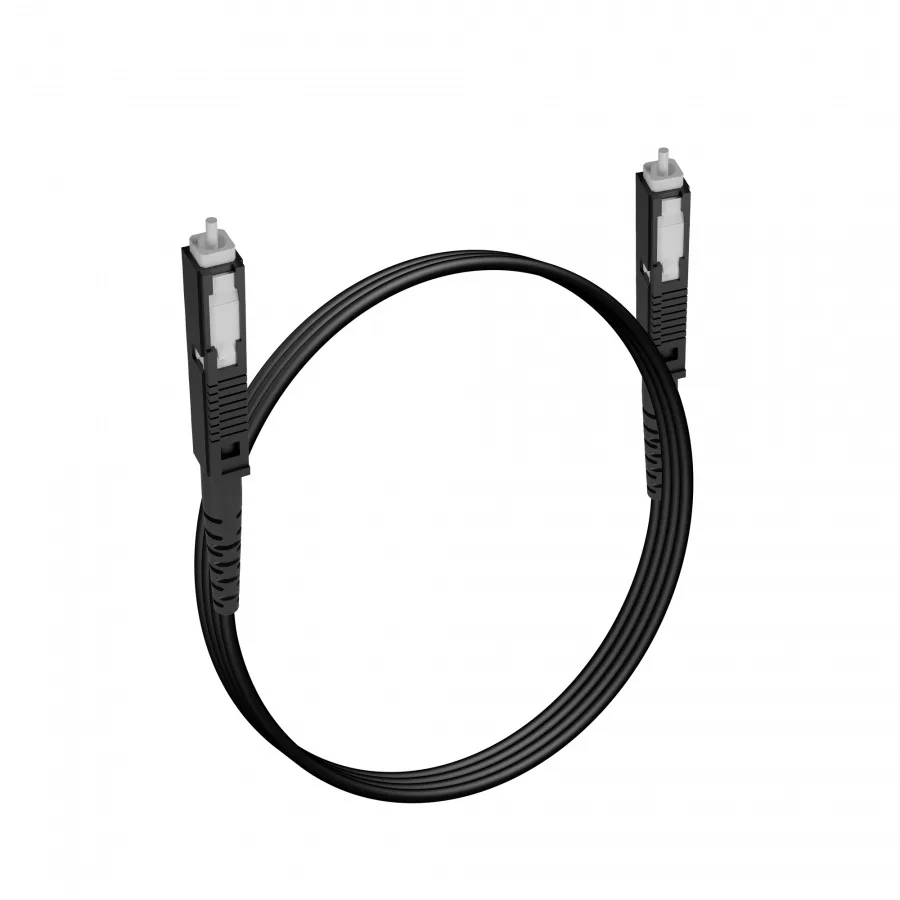 Шнур оптический NTSS dpc MU/UPC-MU/UPC 9/125 2.0мм 2м черный LSZH (патч-корд)