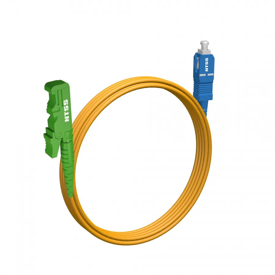 Шнур оптический NTSS spc E2000/APC-SC/APC 9/125 3.0мм 2м LSZH (патч-корд)