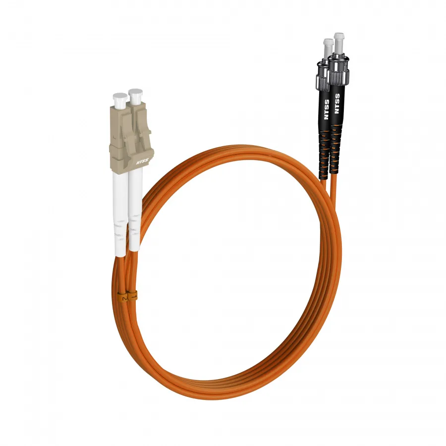 Шнур оптический NTSS PREMIUM dpc LC/UPC-ST/UPC 50/125 3.0мм 10м LSZH (патч-корд)