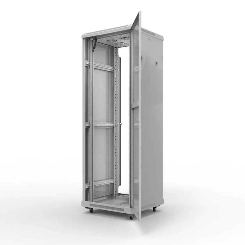 Напольный шкаф "ПРЕМИУМ" 22U 600×800 - боковые стенки съемные (разобранный) RAL 7035