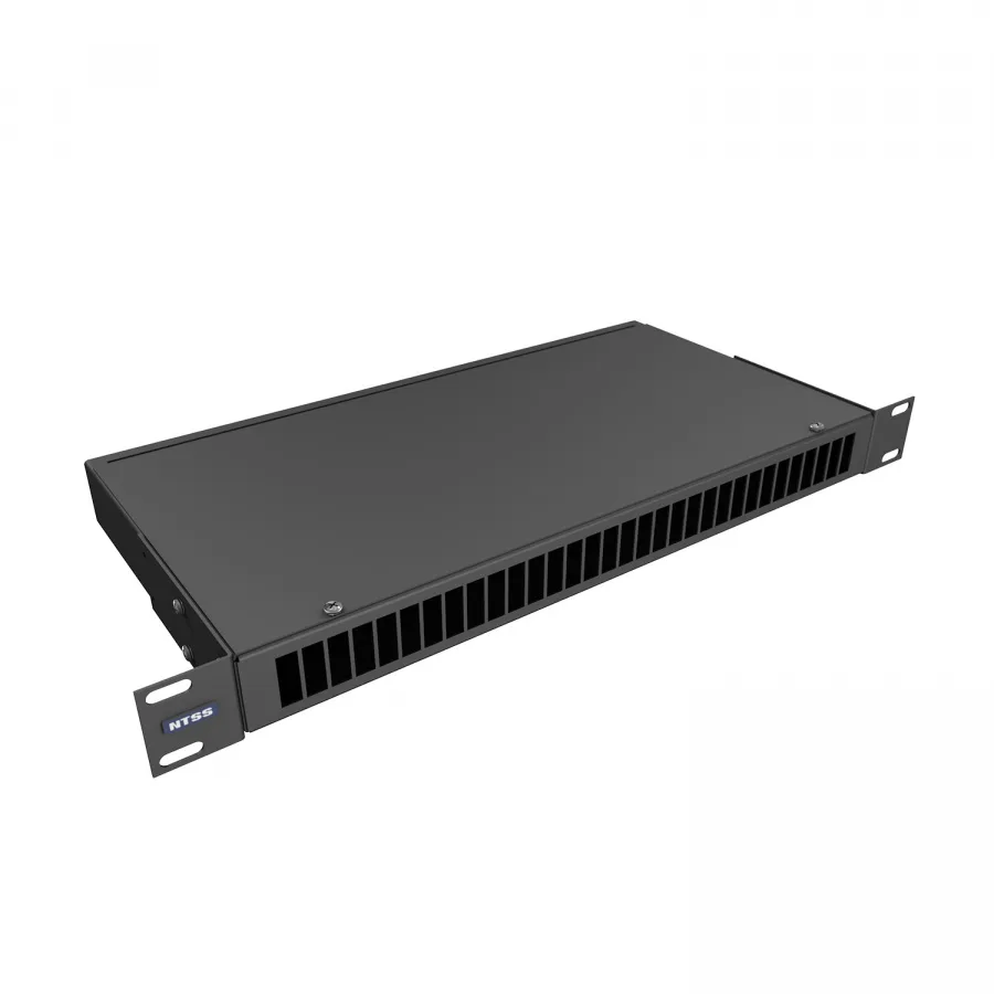 Кросс NTSS оптический 19'' укомплектованный 1U, 8 портов SC/UPC duplex, 62.5/125 мкм (сплошная панель, сплайс-кассета, пигтейлы, КДЗС, адаптеры) черный RAL 9005