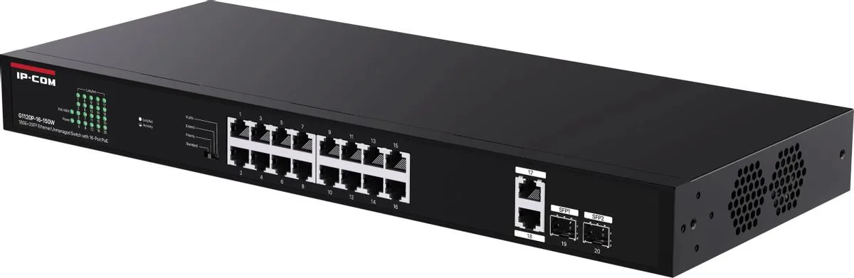 G1120P-16-150W 20-ти портовый неуправляемый PoE коммутатор IP-COM