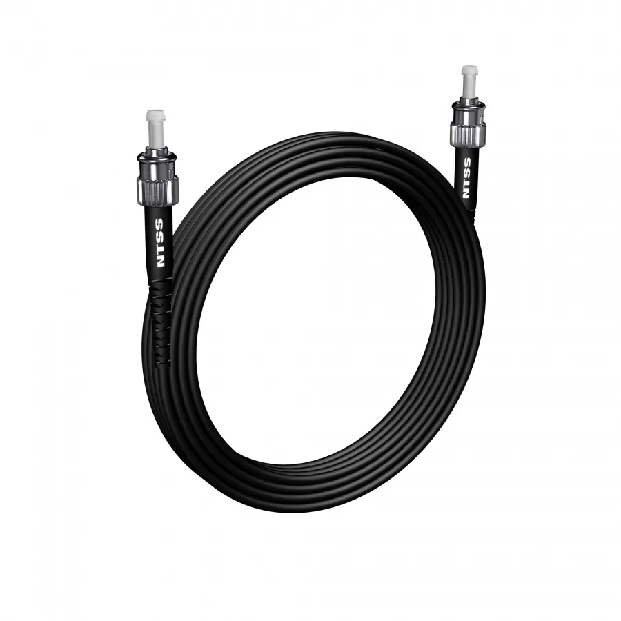 Шнур оптический NTSS PREMIUM spc ST/UPC-ST/UPC 9/125 2.0мм 20м черный LSZH (патч-корд)