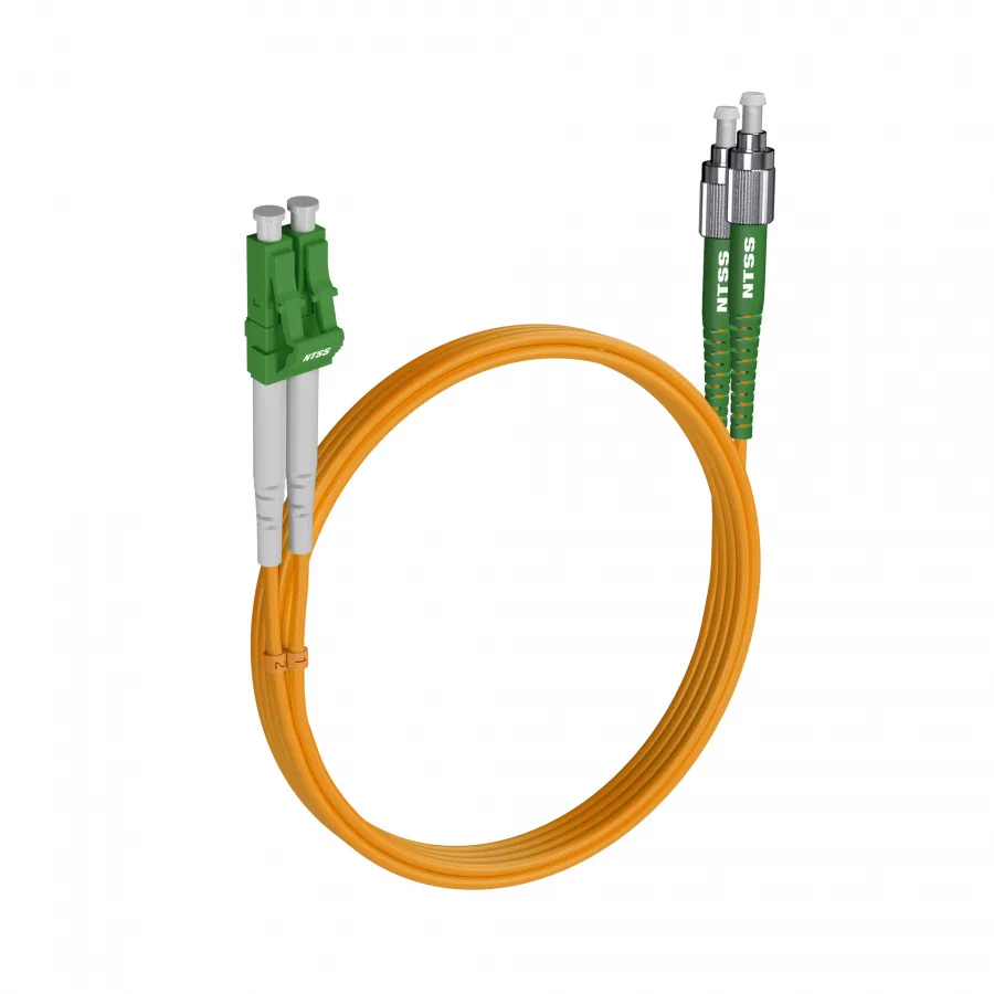 Шнур оптический NTSS dpc LC/APC-FC/APC 9/125 3.0мм 8м LSZH (патч-корд)