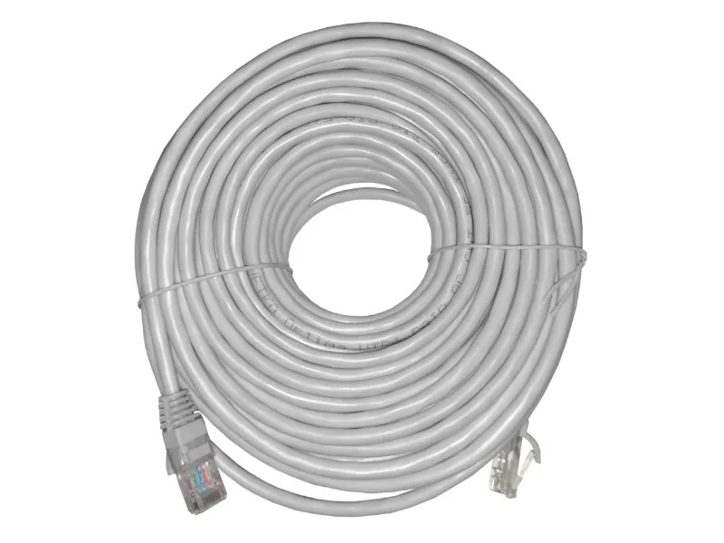 Патч-корд UTP4 cat 5e, 20,0м, ВС, LSZH, серый, литой коннектор NETKO Optima