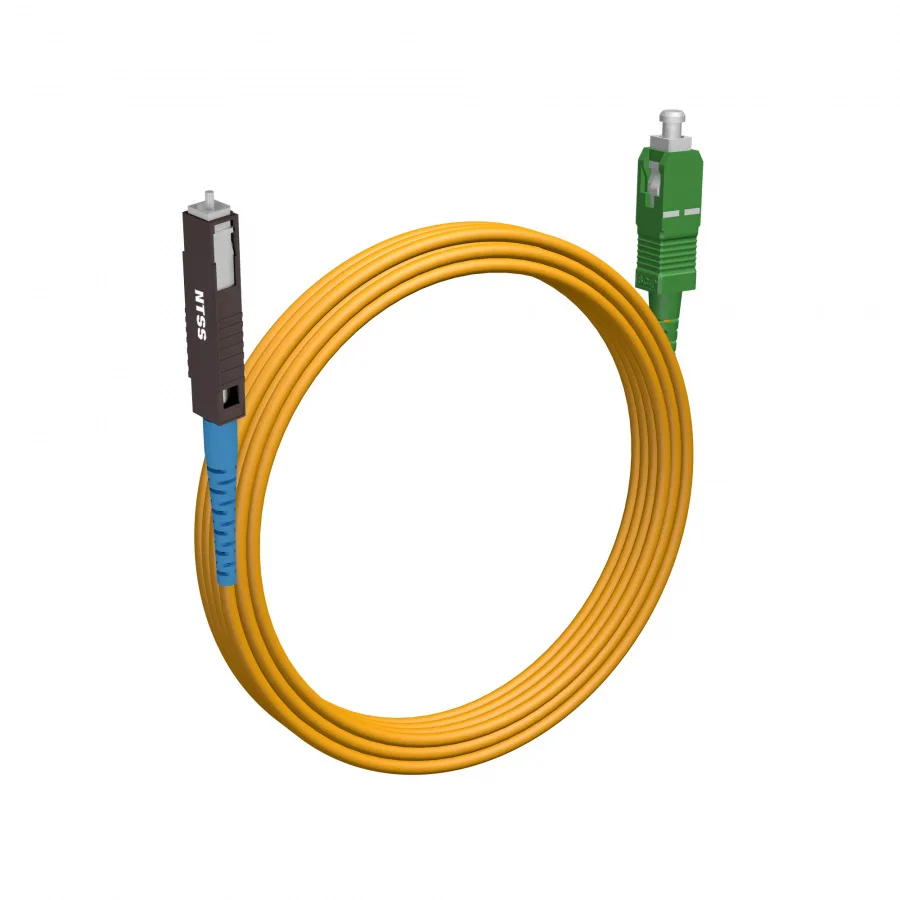 Шнур оптический NTSS spc MU/UPC-SC/APC 9/125 2.0мм 10м LSZH (патч-корд)