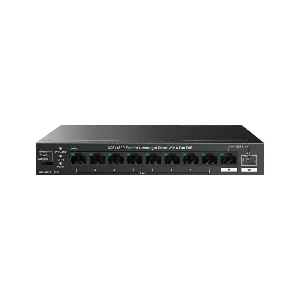 TEG1110PF-8-120W 10-портовый PoE-коммутатор Tenda