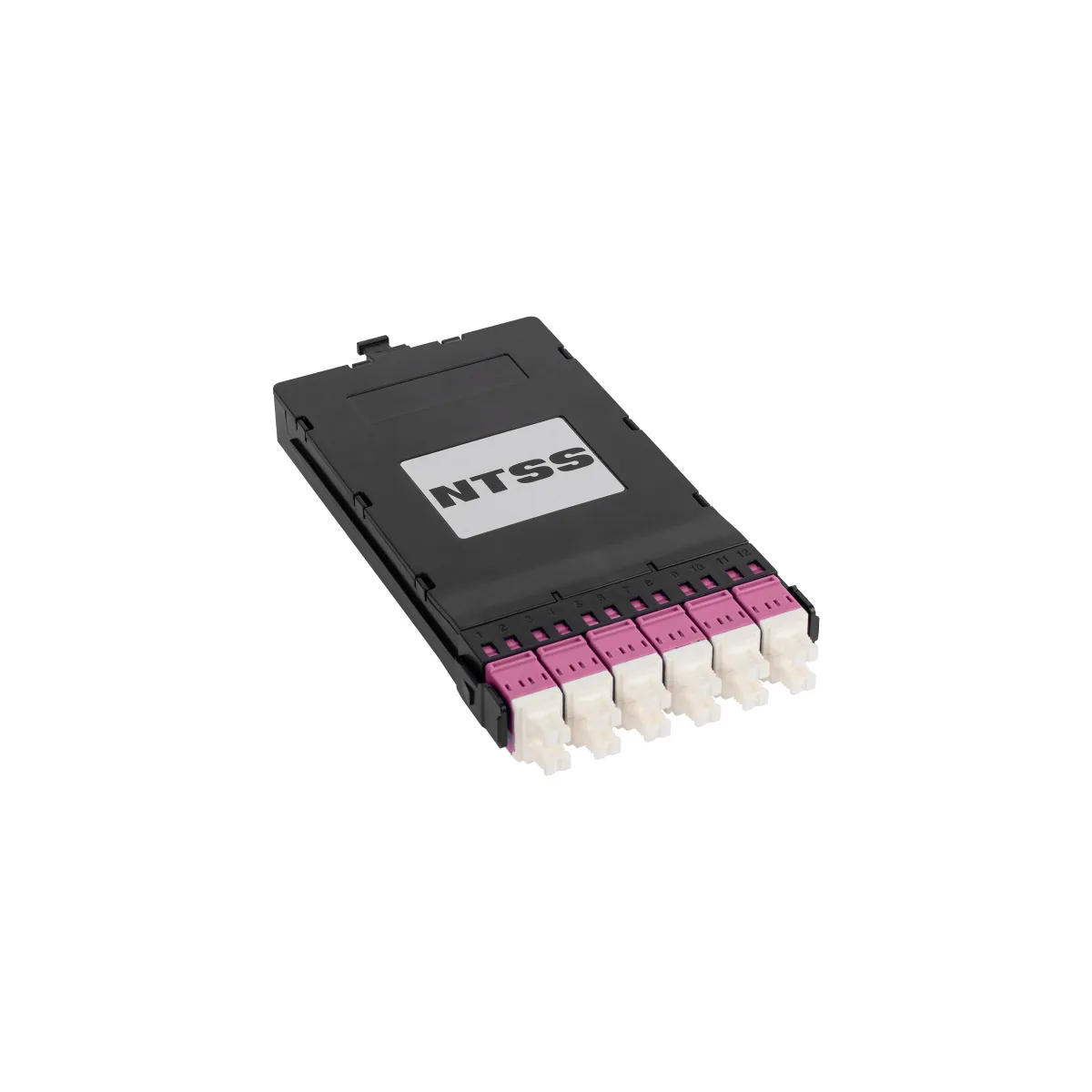 Кассета slim5 кроссовая NTSS PREMIUM 3 разъема 8MTP/UPC (male) 50/125 OM4, на 24 LC/UPС, полярность А, черный
