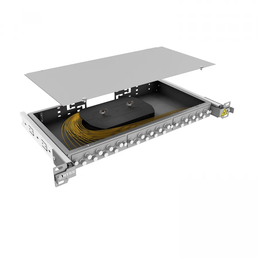 Кросс 19" NTSS PREMIUM выдвижной, предсобранный 1U, 8 портов FC/UPC, 9/125 мкм