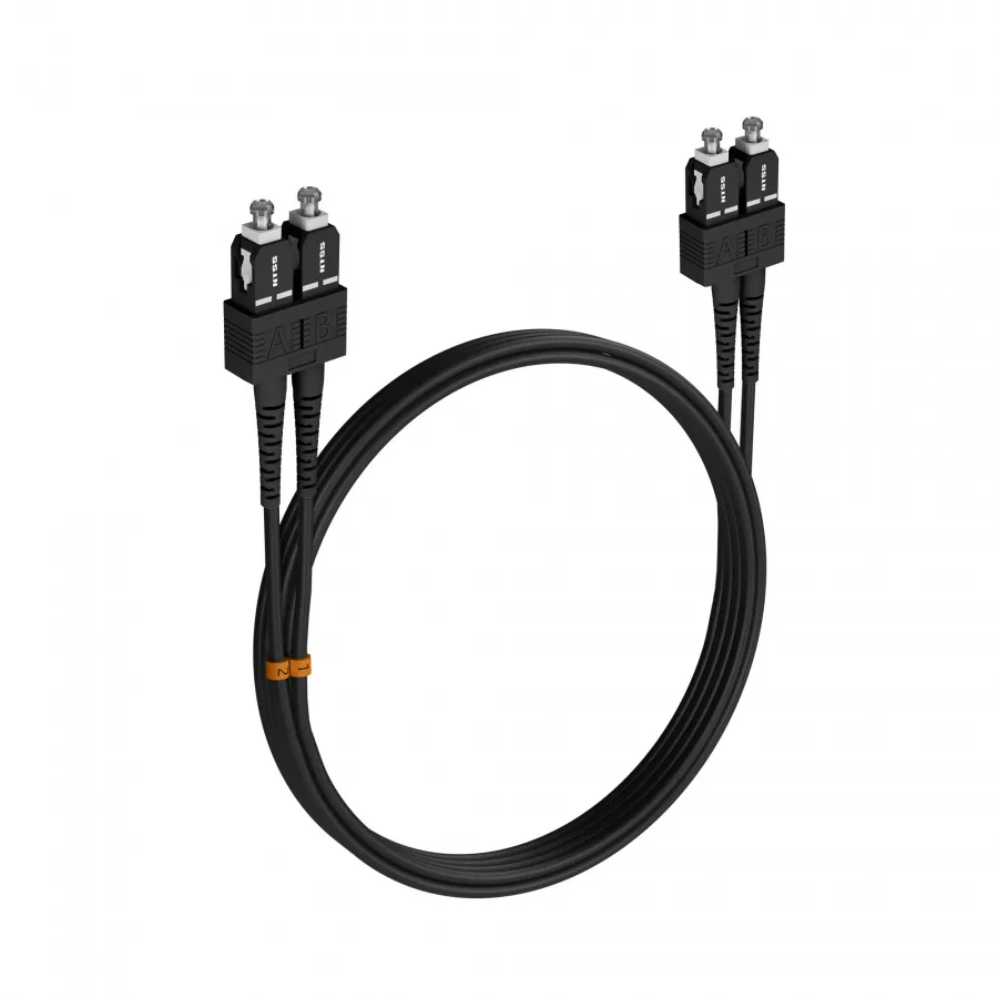 Шнур оптический NTSS dpc SC/UPC-SC/UPC 9/125 3.0мм 2м черный LSZH (патч-корд)