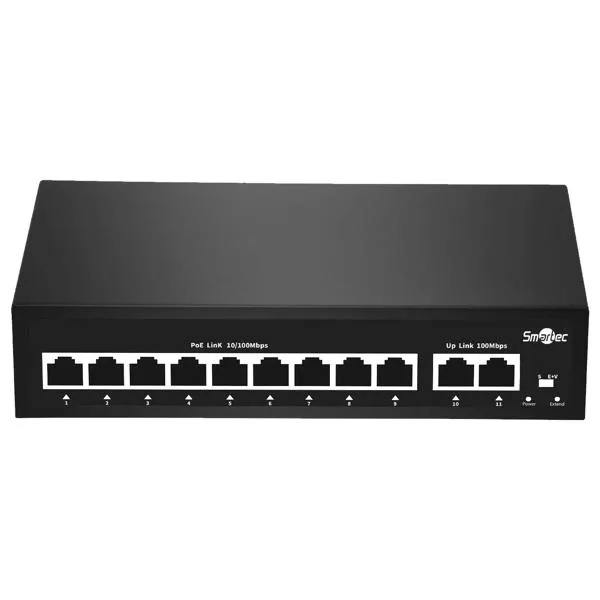 ST-NS309MB-MD Неуправляемый 11-ти портовый PoE коммутатор Smartec