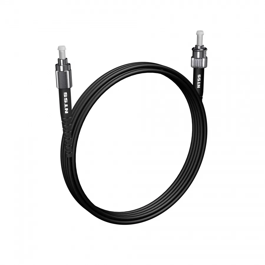 Шнур оптический NTSS PREMIUM spc FC/UPC-ST/UPC 9/125 3.0мм 3м черный LSZH (патч-корд)