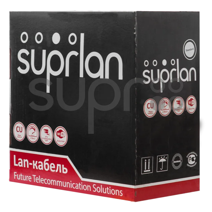 Кабель SUPRLAN Standard FTP 4 пары, Кат.5e, внешний, черный, 305м
