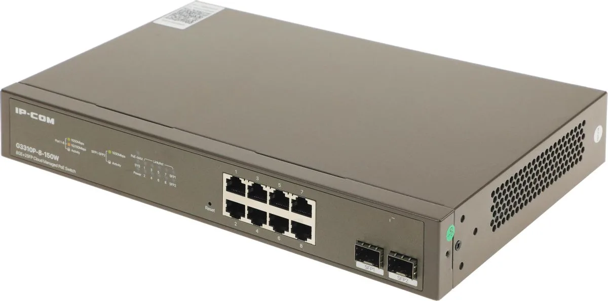 G3310P-8-150W 10-ти портовый управляемый облачный PoE коммутатор IP-COM