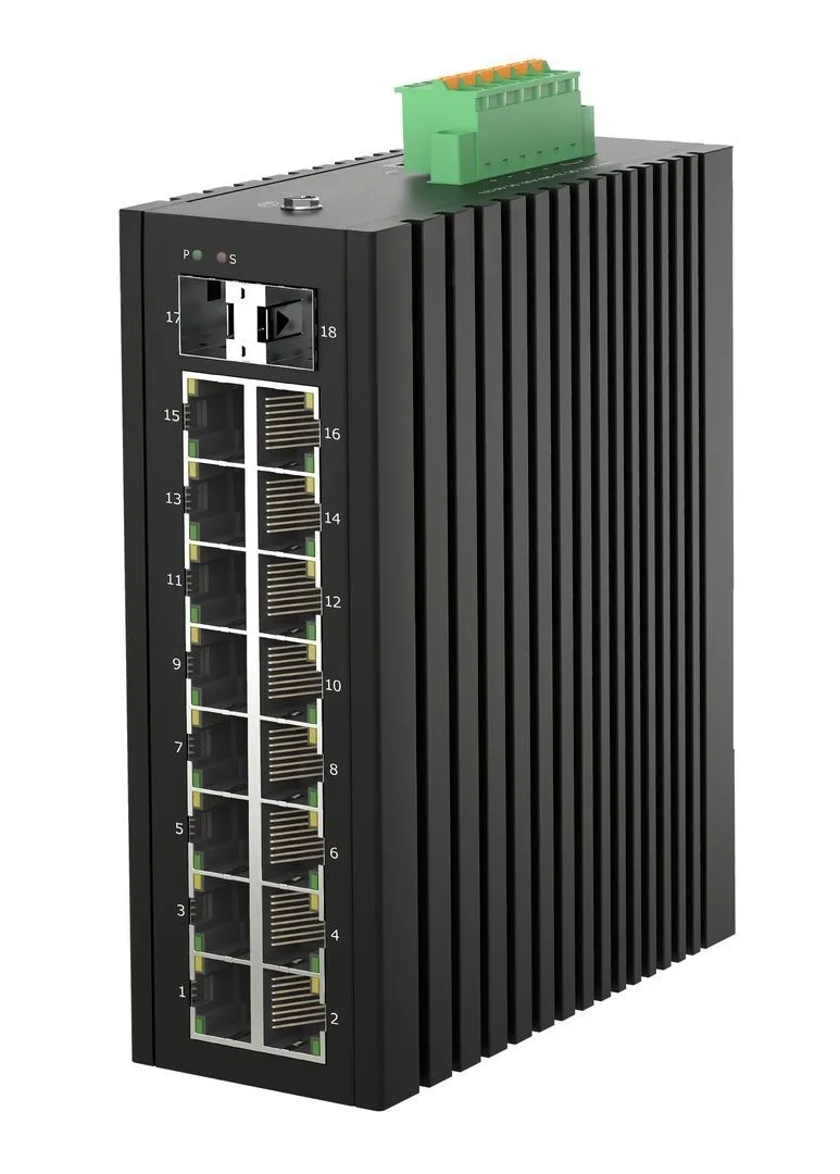 GL-SW-G207-16P2ST-I Управляемый промышленный L2+ коммутатор, 16*10/100/1000Мбит/с PoE (af/at), 2*ввода питания, -40С +75С NIKOMAX