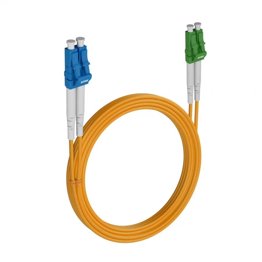 Шнур оптический NTSS dpc LC/UPC-LC/APC 9/125 3.0мм 25м LSZH (патч-корд)
