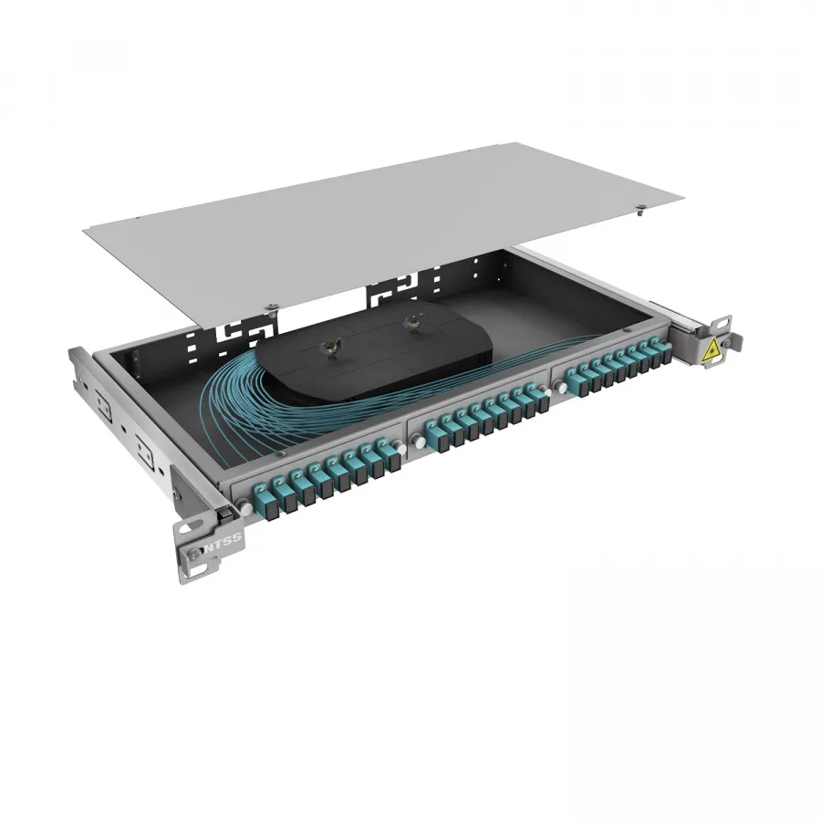 Кросс 19" NTSS PREMIUM выдвижной, предсобранный 1U, 24 порта SC/UPC, 50/125 мкм OM3